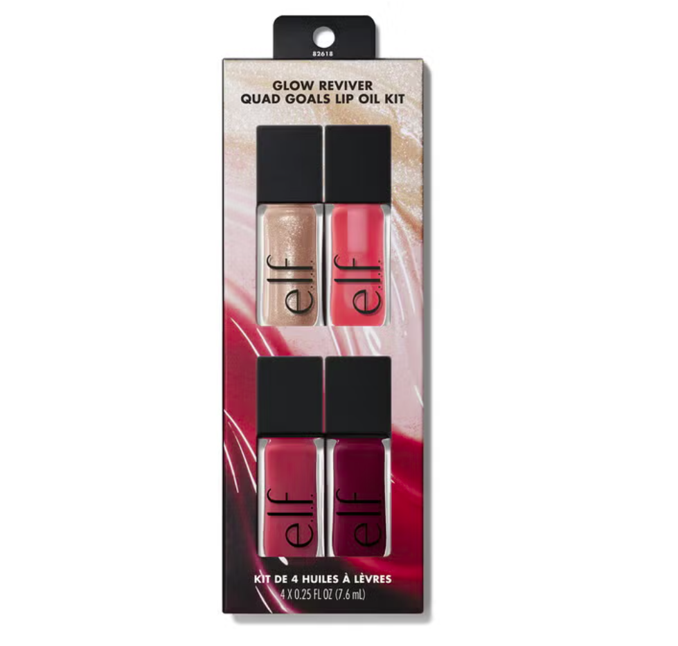 E.L.F. Glow Reviver Quad Goals Lip Oil Kit