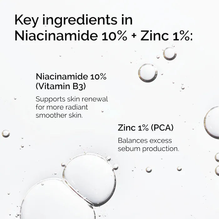 The Ordinary Niacinamide 10% + Zinc 1% Serum for Oily Skin 30 ml