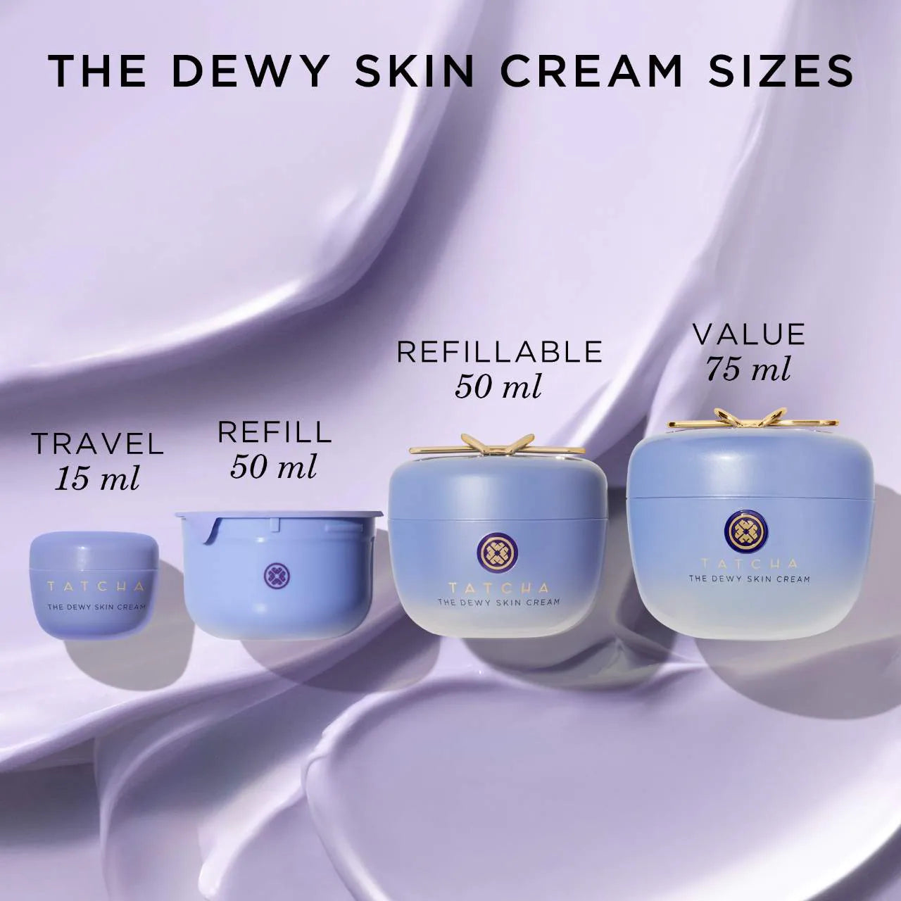 Tatcha The Dewy Skin Cream Plumping & Hydrating Refillable Moisturizer 75 ml