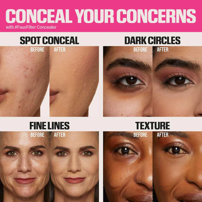 HUDA BEAUTY #FauxFilter Matte Buildable Coverage Waterproof Concealer