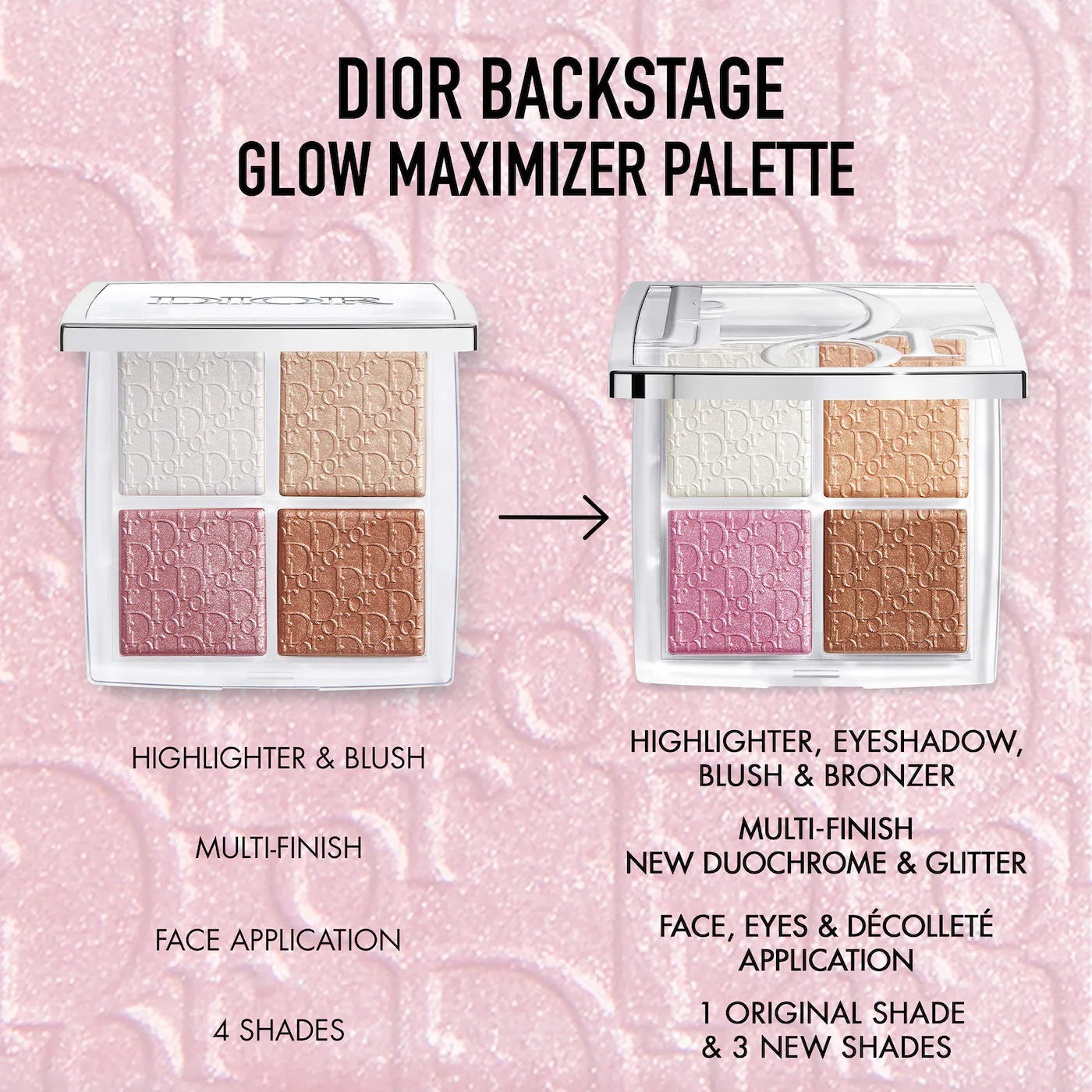 DIOR Backstage Glow Maximizer Face Palette - 004 Rose Gold Glow