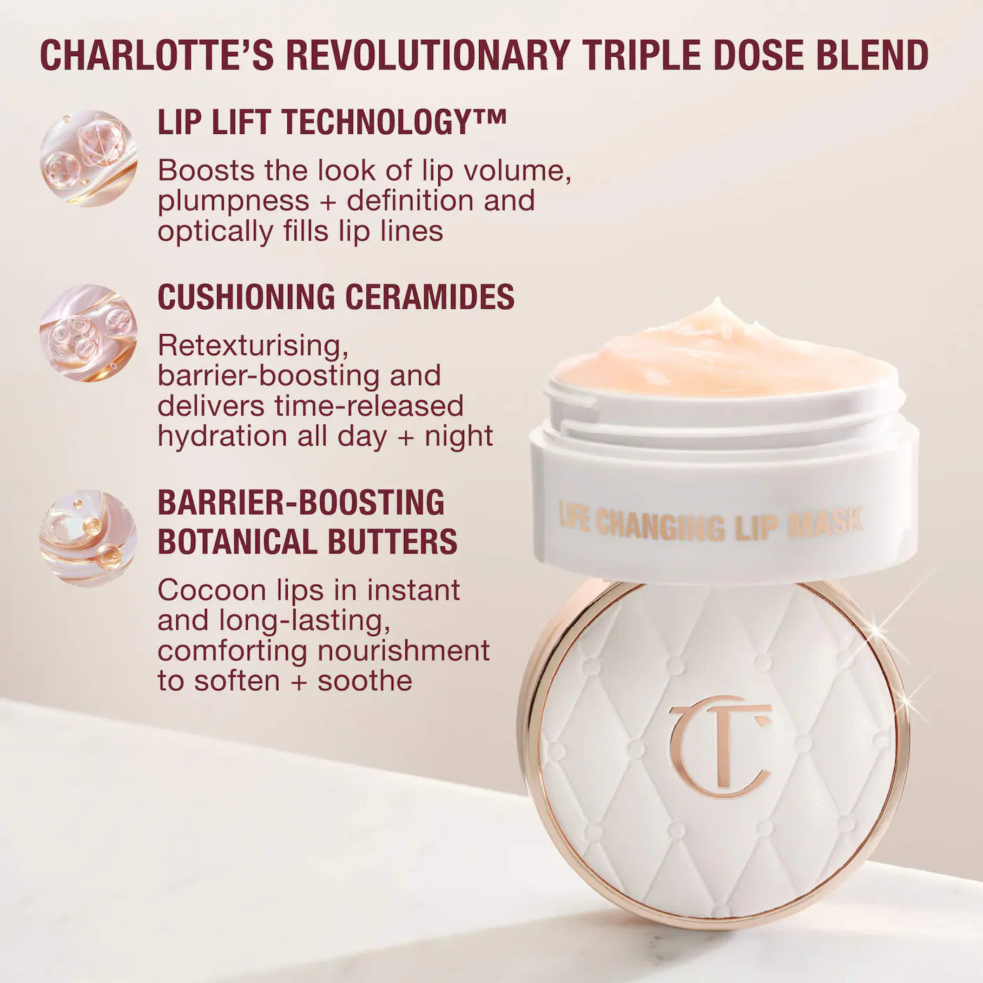 Charlotte Tilbury Life Changing Lip Mask with Cushioning Ceramides