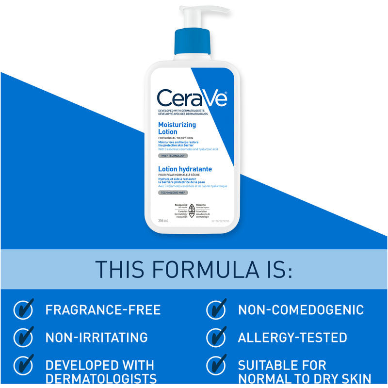CeraVe Moisturizing Face & Body Lotion For Dry Skin 355 ml