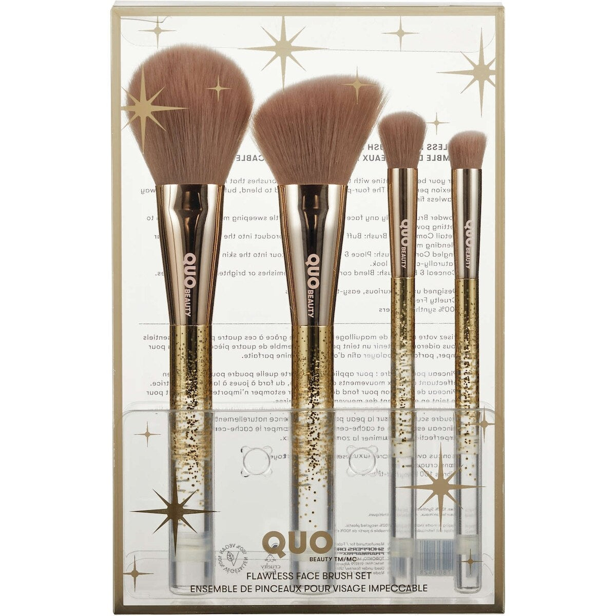 Quo flawless face brush set