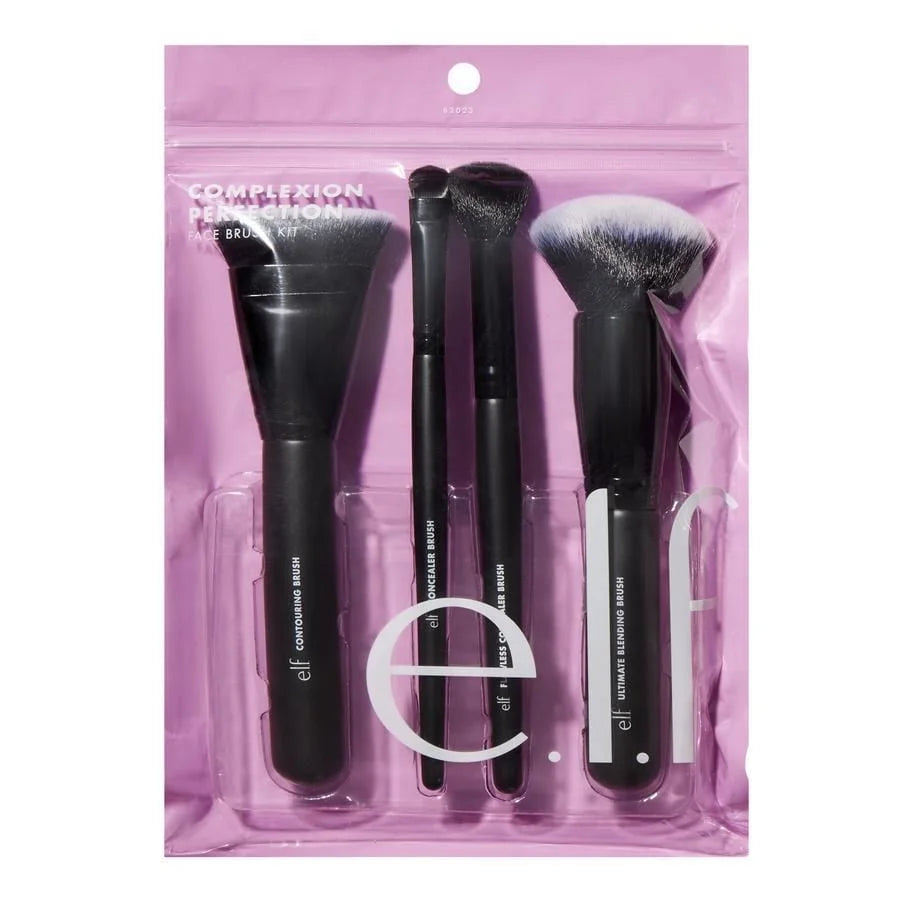 elf cosmetics Complexion Perfection Brush Kit, 4-piece face brush kit