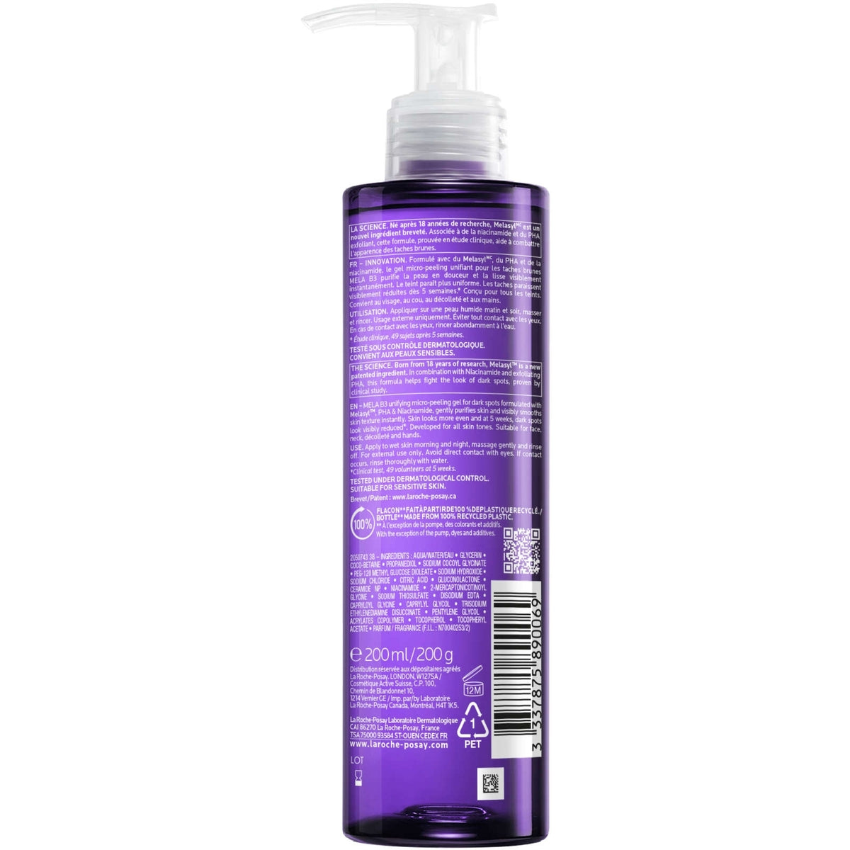 La Roche-Posay  Mela B3 Micro-peeling Gel Facial Cleanser With Melasyl™ + Niacinamide