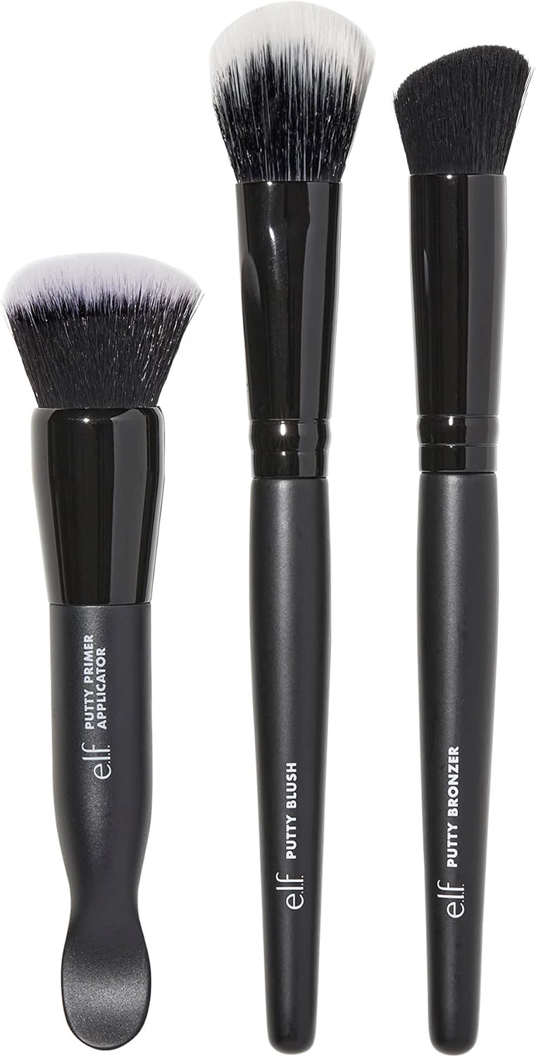 ELF Putty Tools Trio, Set Of 3 Face Makeup Brushes