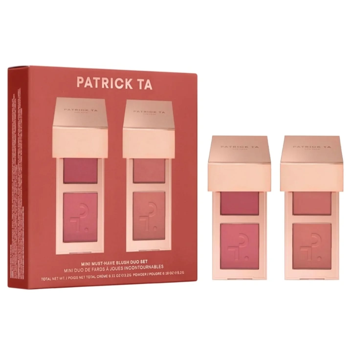 PATRICK TA Mini Must-Have Blush Duo Set She Goes to Gym & She's Seductive