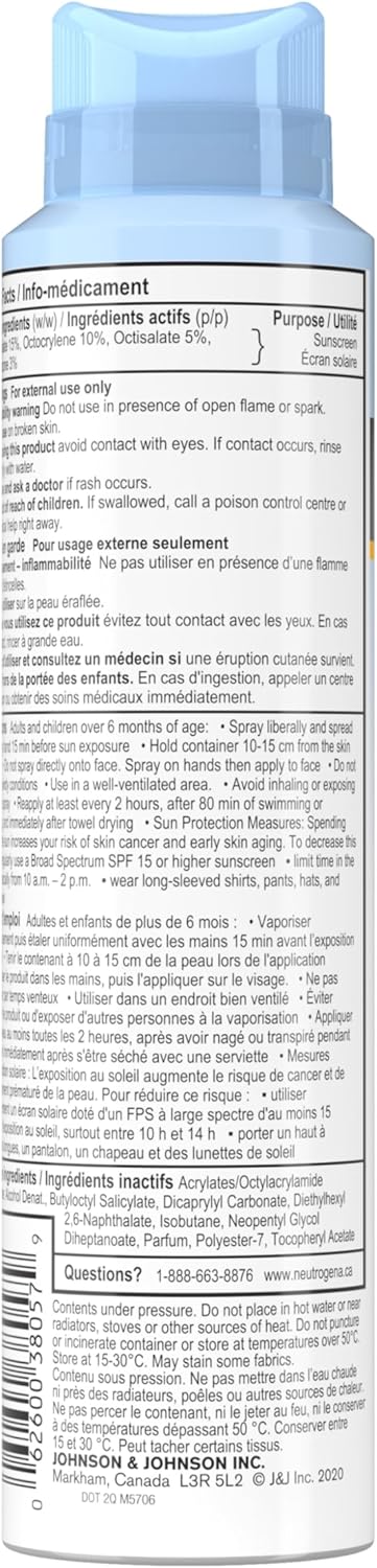Neutrogena  Ultra Sheer Body Mist Sunscreen SPF 60