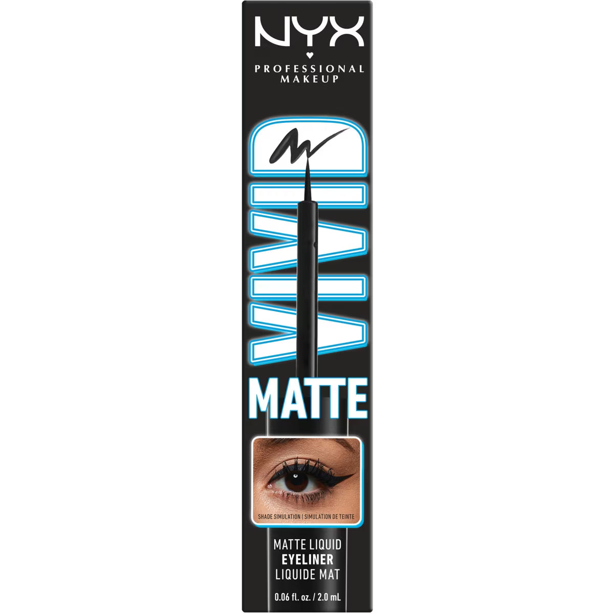 NYX Vivid Matte, Liquid Eyeliner, Transfer resistant, Precise tip
