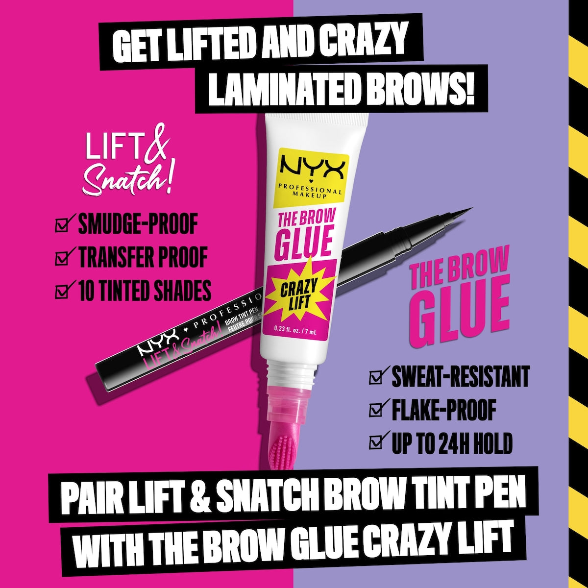 NYX The Brow Glue Crazy Lift, Brow Lamination Gel