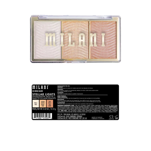 Milani Stellar Lights Highlighter Palette - Rose Glow