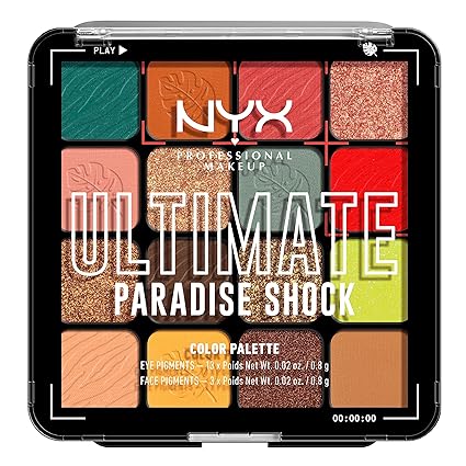 NYX PROFESSIONAL MAKEUP, Ultimate Shadow Palette, Eyeshadow Palette - Paradise Shock