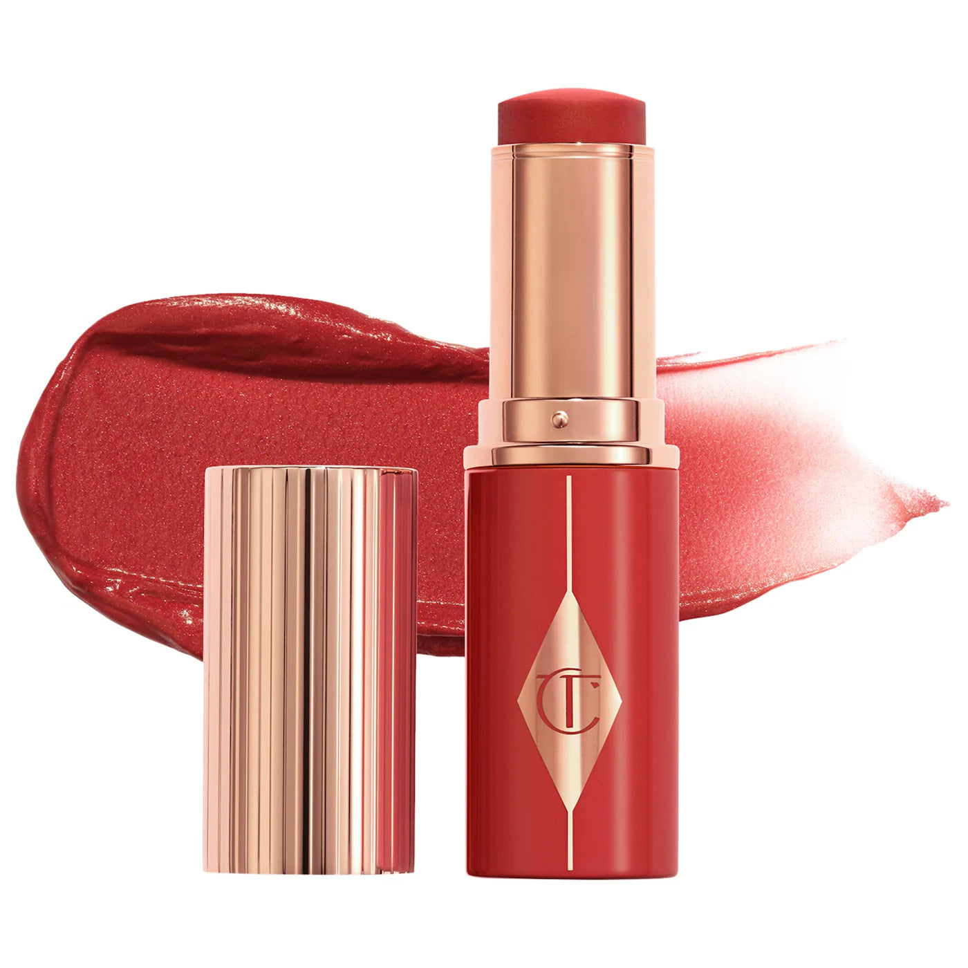 Charlotte Tilbury  Unreal Lip + Cheek Glow Blush Stick with Hyaluronic Acid
