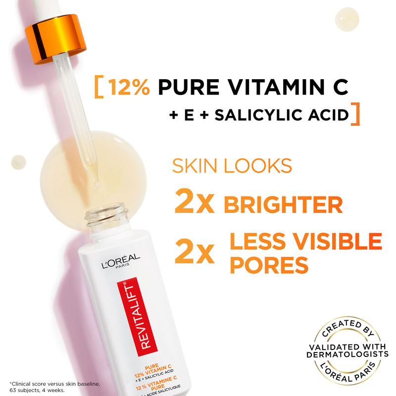 L'Oréal Paris Revitalift Derm Vitamin C + E + Salicylic Acid Face Serum