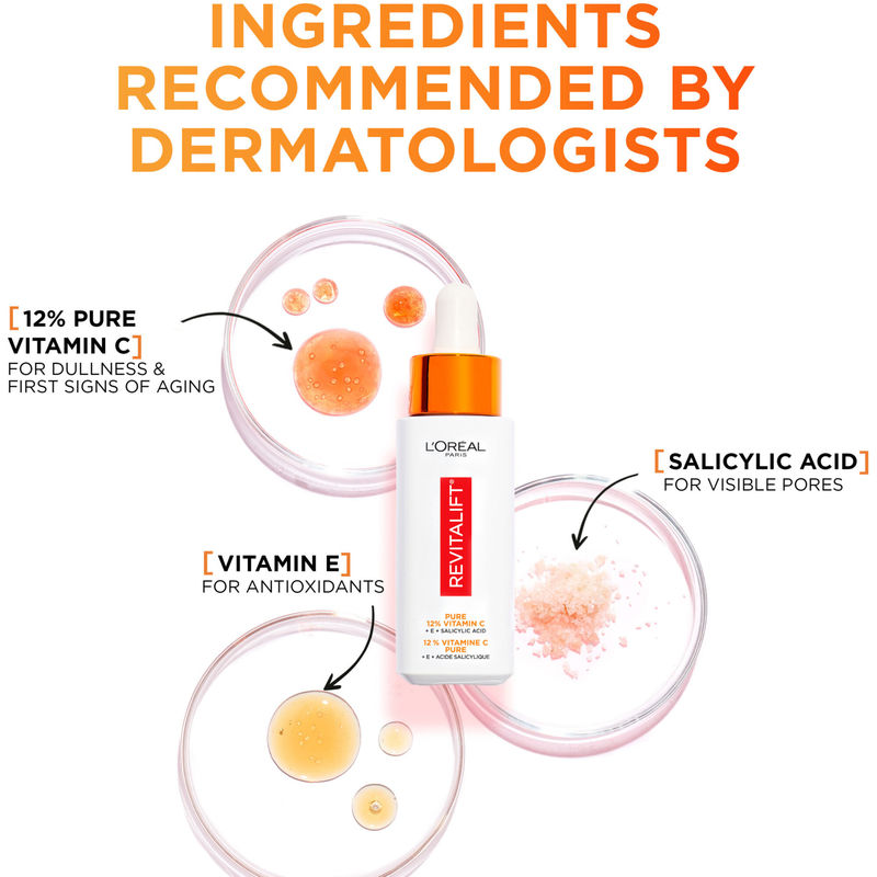 L'Oréal Paris Revitalift Derm Vitamin C + E + Salicylic Acid Face Serum