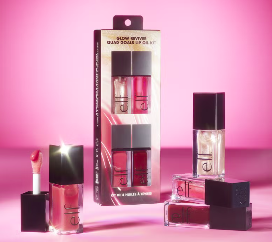 E.L.F. Glow Reviver Quad Goals Lip Oil Kit