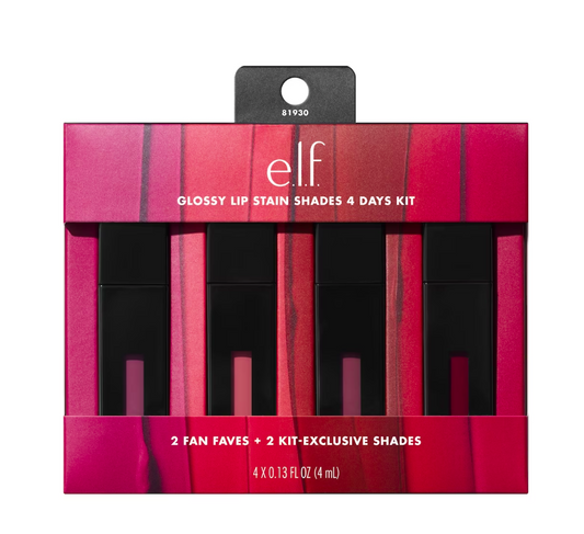 ELF Cosmetics  Glossy Lip Stain Shades 4 Day Kit
