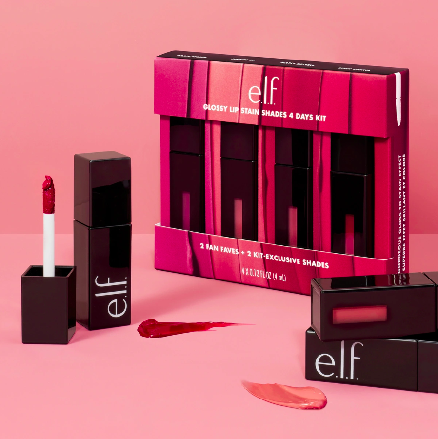 ELF Cosmetics  Glossy Lip Stain Shades 4 Day Kit
