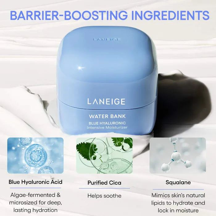 LANEIGE Water Bank Blue Hyaluronic Intensive Moisturizer with Peptides + Squalane