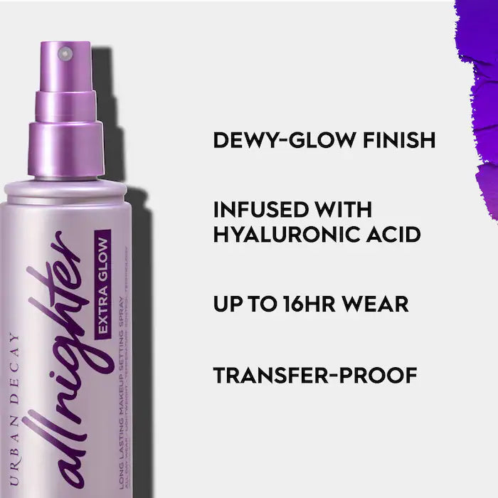 Urban Decay All Nighter Extra Glow Dewy Setting Spray