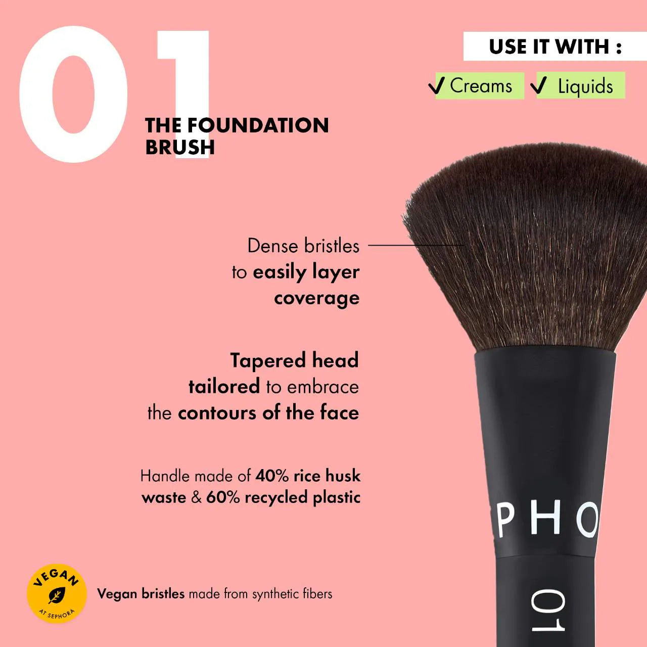 SEPHORA COLLECTION  Essential Brush - 01 Foundation