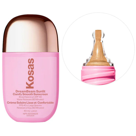 Kosas DreamBeam Silicone-Free Mineral Sunscreen SPF 40 with Ceramides and Peptides