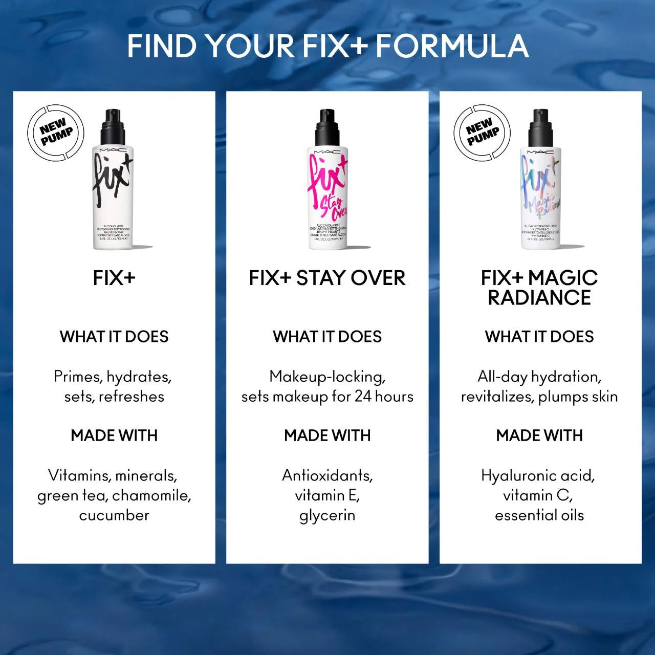 MAC Cosmetics  Fix+ Alcohol-Free Hydrating, Fixing and Multitasking Setting Spray