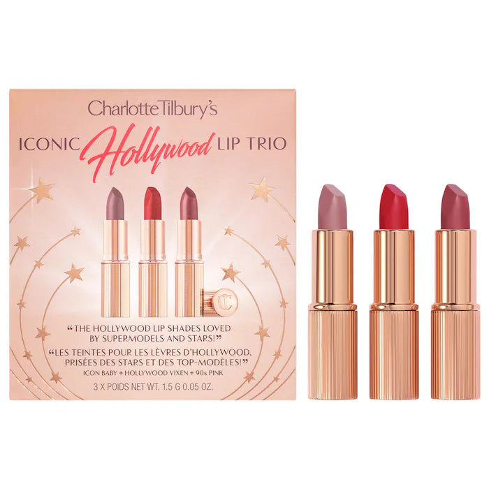 Charlotte Tilbury Mini Iconic Hollywood Lipstick Trio Set