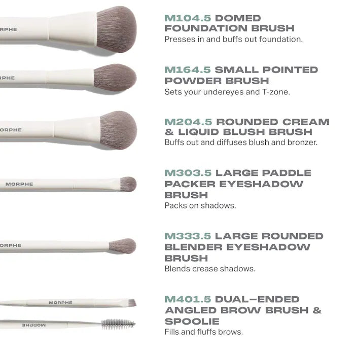 Morphe  Along for the Glide 6-Piece Travel Brush Set