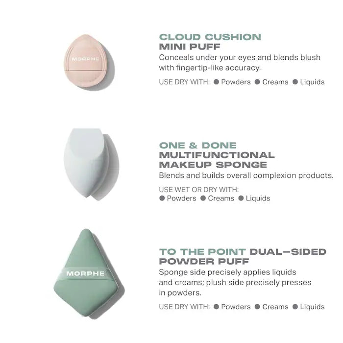 Morphe  All Bases Covered 3-Piece Tool Set