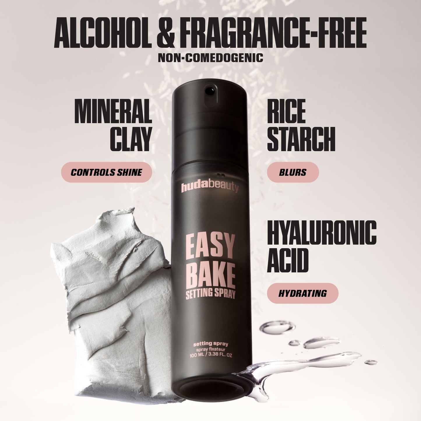 HUDA BEAUTY Easy Bake Blurring Setting Spray with 16-Hour Wear