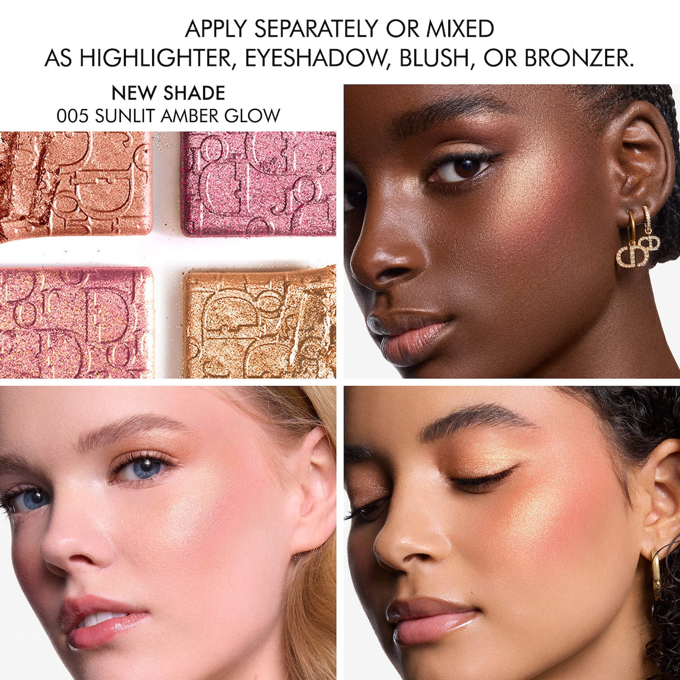DIOR  Backstage Glow Maximizer Face Palette - 005 Sunlit Amber Glow