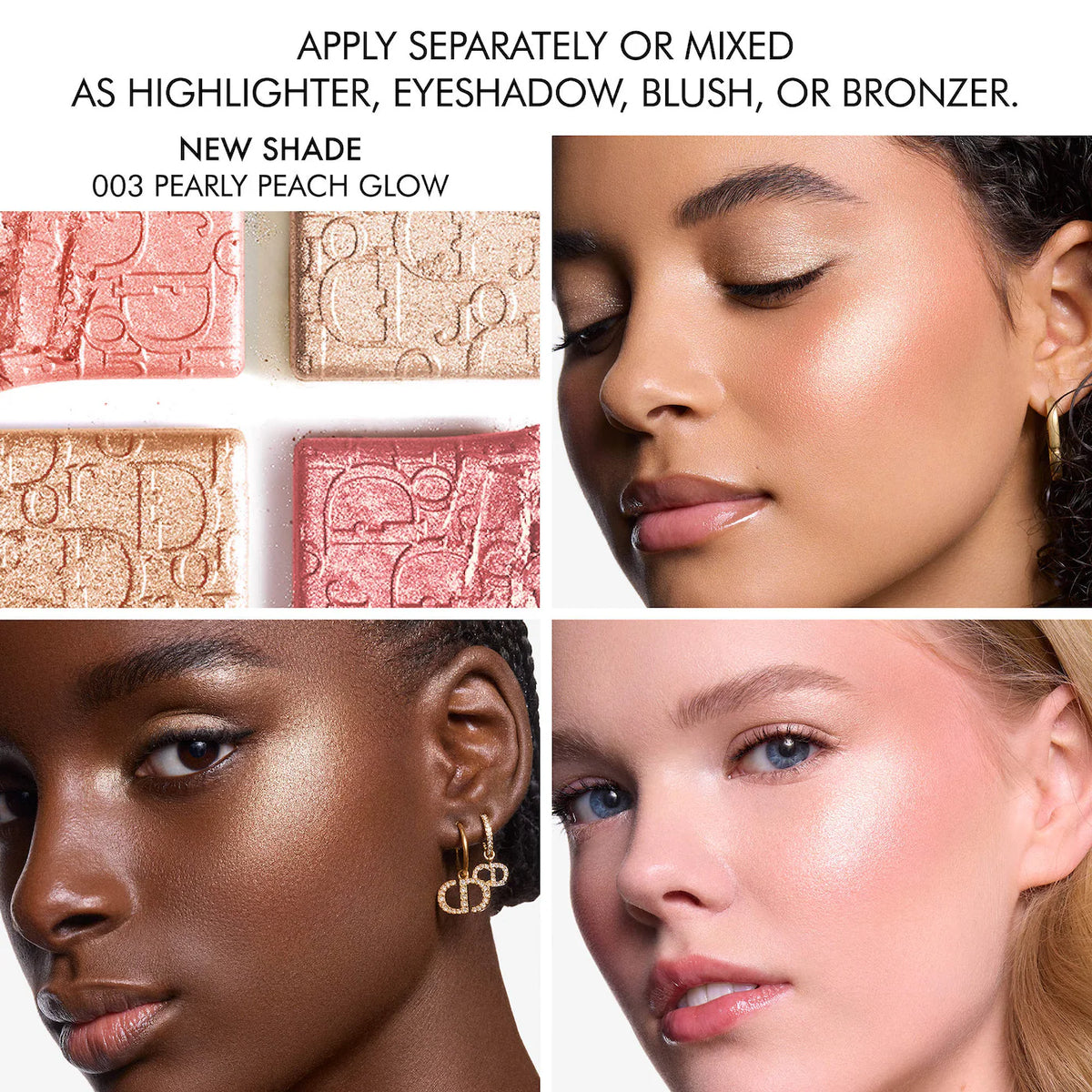 DIOR  Backstage Glow Maximizer Face Palette - 003 Pearly Peach Glow