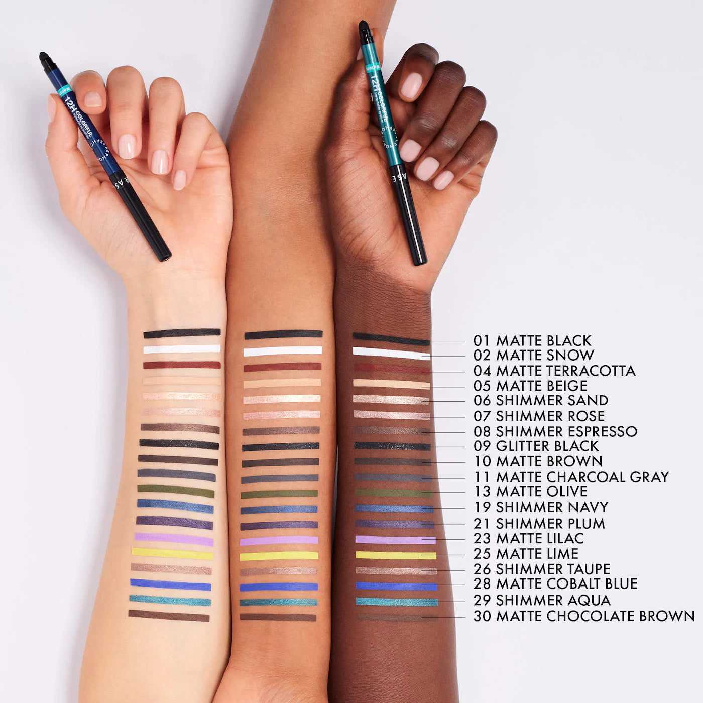 SEPHORA COLLECTION  12HR Colorful Waterproof Retractable Eyeliner - Black