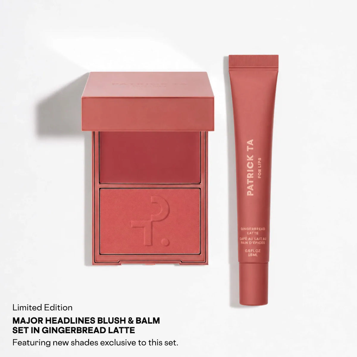 PATRICK TA  Major Headlines Double-Take Crème & Powder Blush Duo & Lip Balm Makeup Gift Set