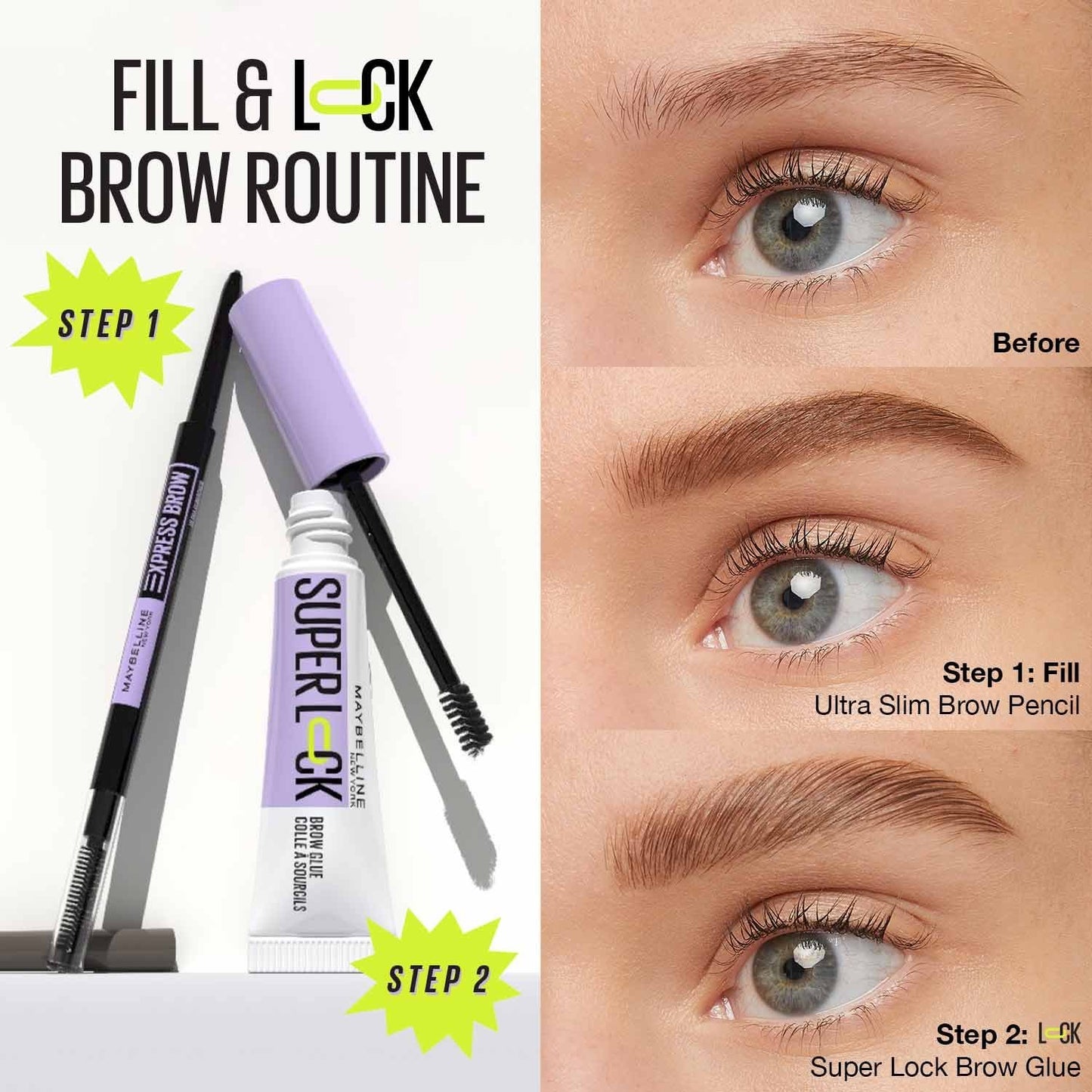 Maybelline Super Lock™ Brow Glue Eyebrow Gel