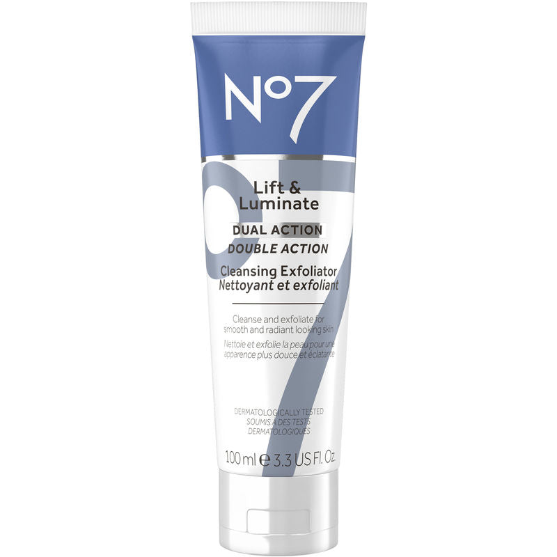 No 7 Lift & Luminate Dual-Action Cleansing Exfoliator