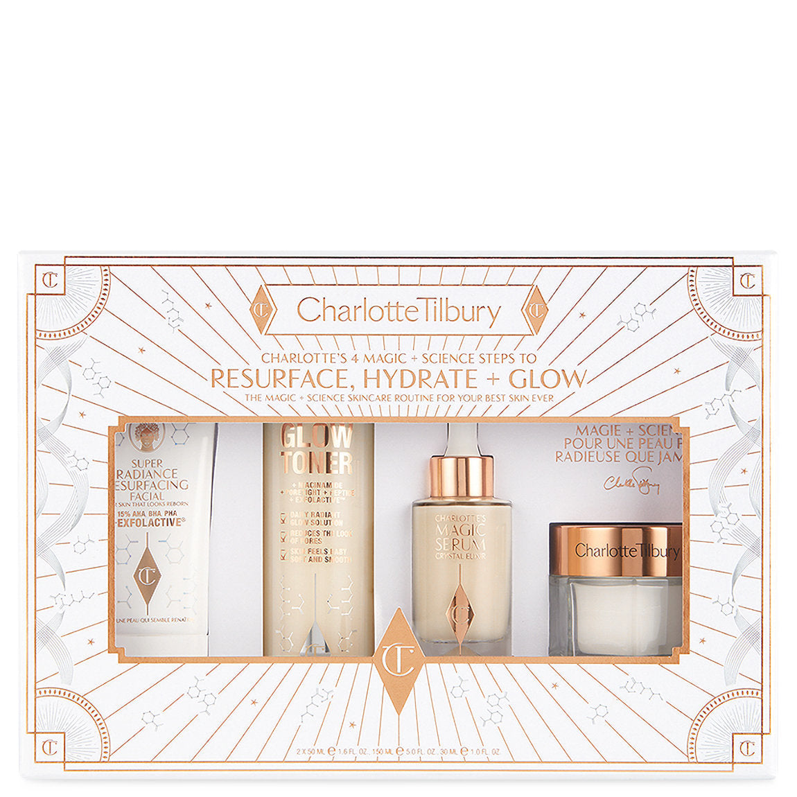 CHARLOTTE TILBURY Charlotte's 4 Magic + Science Steps to Resurface, Hydrate + Glow